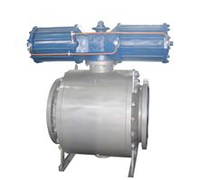 Pneumatic trunnion ball valve