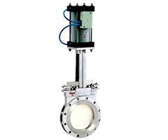 Pneumatic knife gate valve